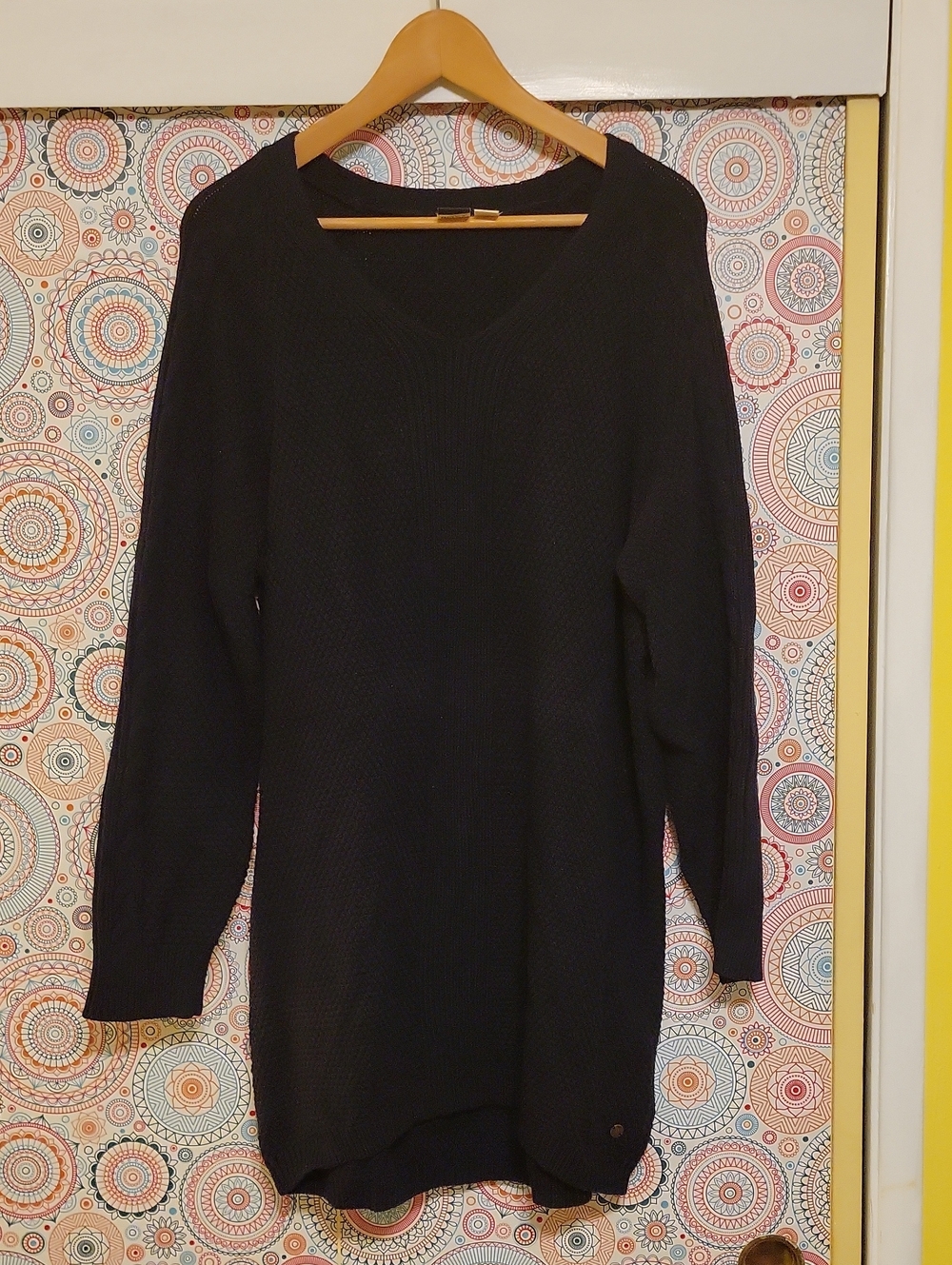 Roxy Dark Blue V-Neck Women's Sweater